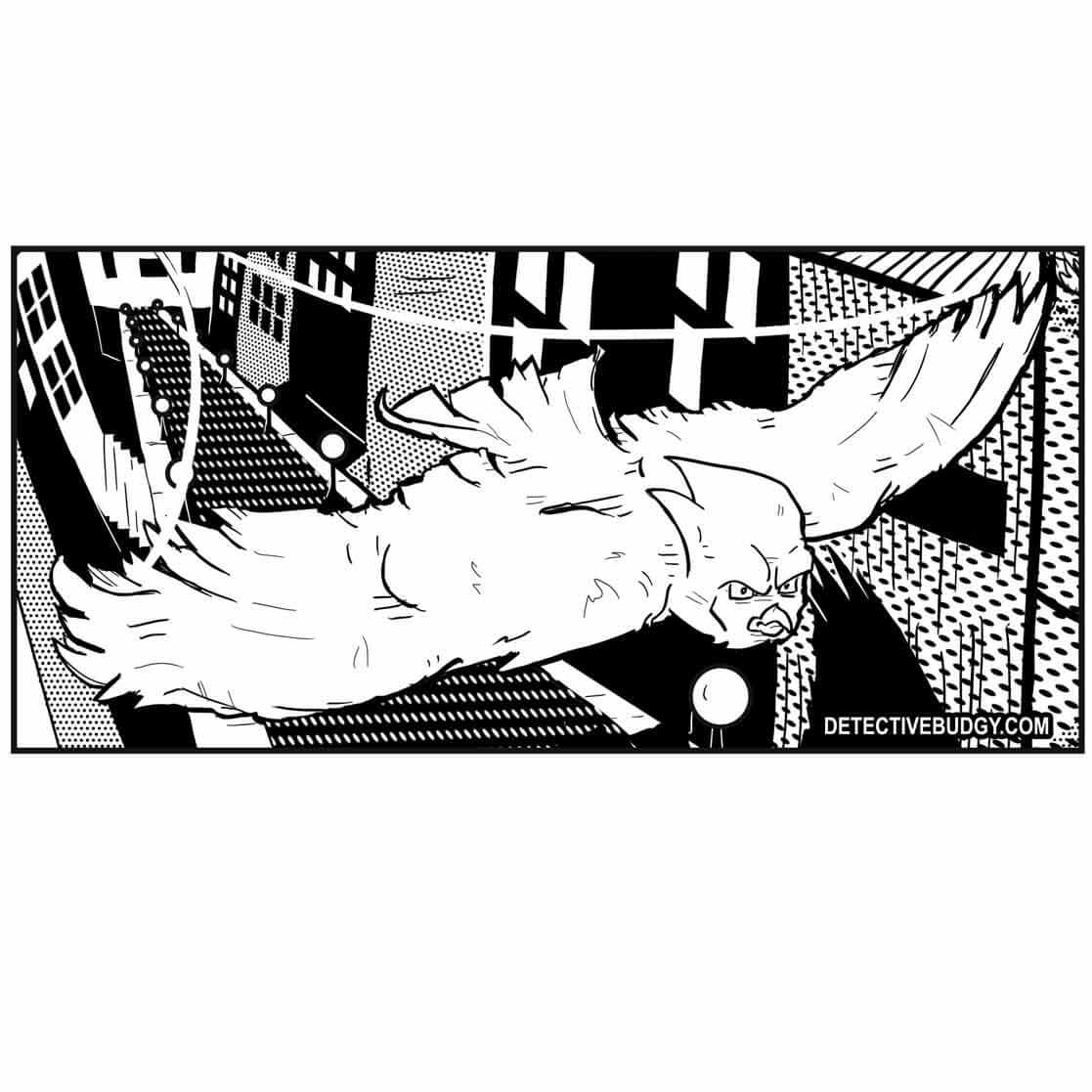 Budgy sticker Large 'Flight'