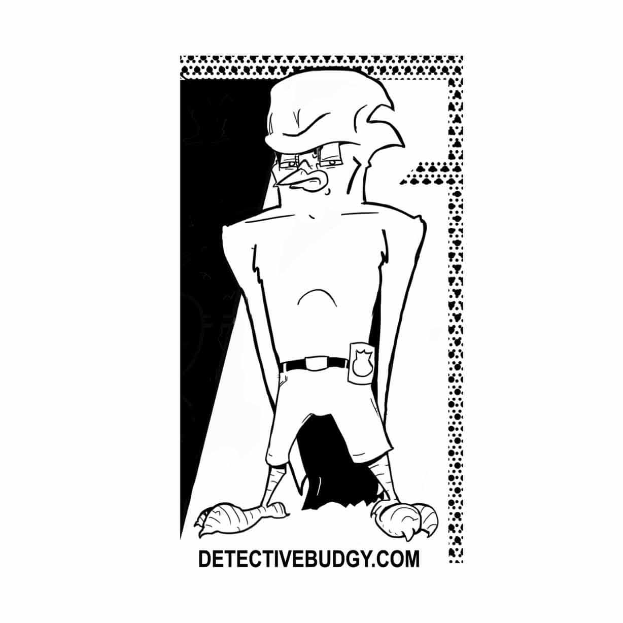 Budgy sticker 'Power Stance'